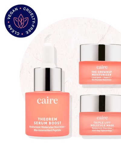 Caire Beauty Try Me Trio: Theorem Serum Boost + Mask + Grown Up Moisturizer (15 mL | 0.5oz ea) product