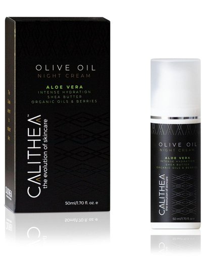 Calithea Skincare Olive Oil & Aloe Vera Night Cream - Intense Hydration Shea Butter With Organic Oils & Berries - 50mL product