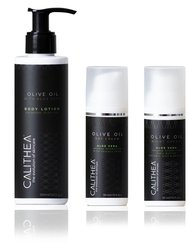 Olive Oil & Aloe Vera Skincare Set - Day Cream, Night Cream, & Body Lotion