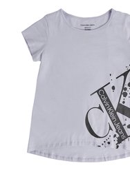 Girl's CK Splatter Tee - Lavender Ice