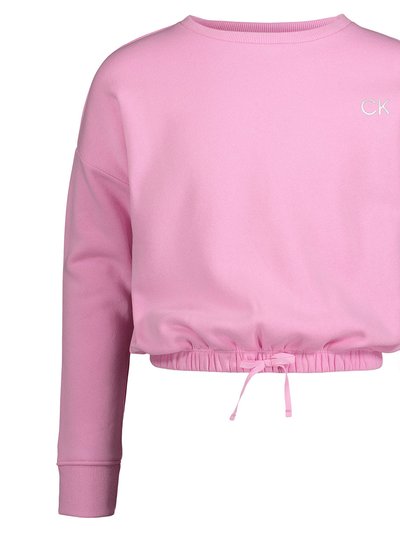 Calvin Klein Girl's CKP Logo Sleeve Sweatshirt product