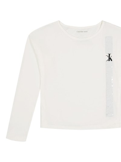 Calvin Klein Girl's Vertical CK Long Sleeve Tee product