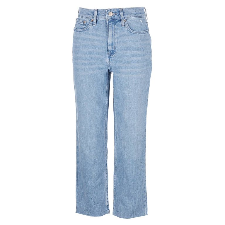 High Rise Straight Crop Jeans - Arlington