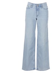 Women's High Rise Wide Leg Vintage Stretch 32 Inseam Jeans - Sky