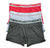 Men's 3 Underwear Comfort Microfiber Trunks - Grey/Red/Green