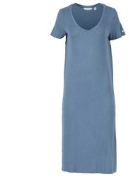 Women's Midi Shirt Dress - Storm Blue