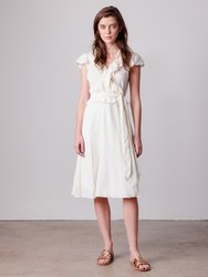 Sadie Side-Wrap Dress - White