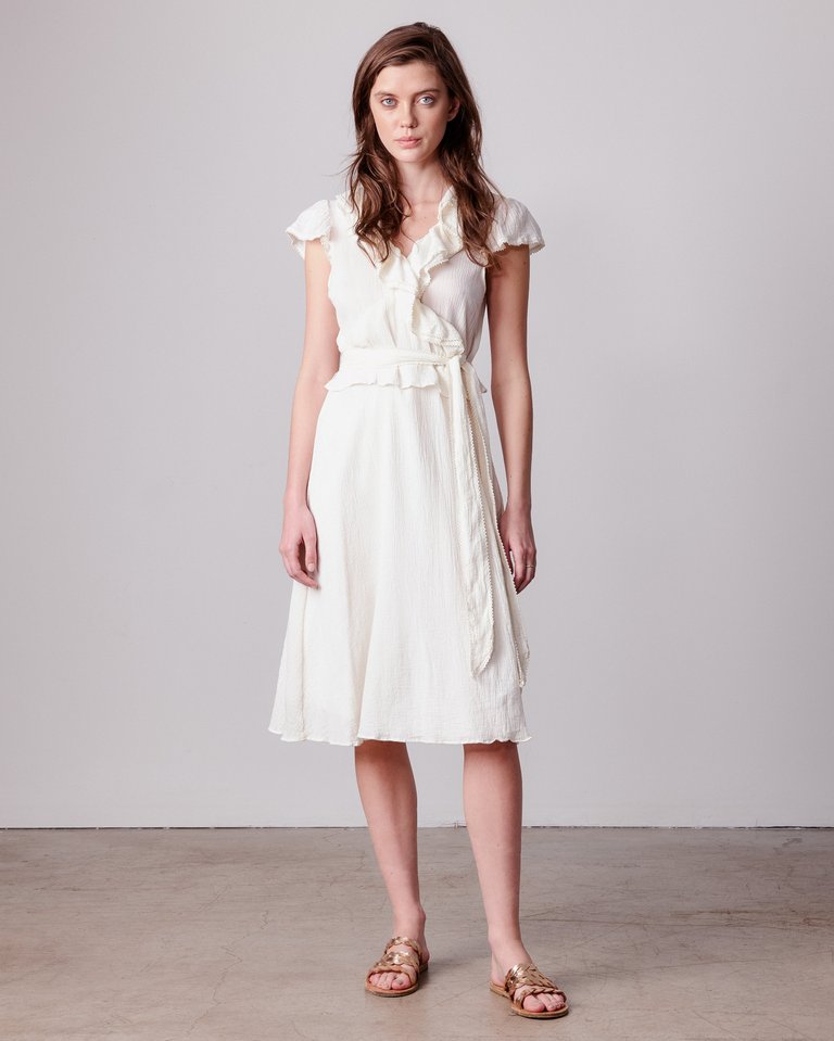 Sadie Side-Wrap Dress - White