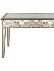 Algiers Champagne Rectangle Glass Console Table - Champagne