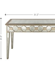 Algiers Champagne Rectangle Glass Console Table