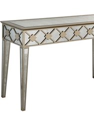 Algiers Champagne Rectangle Glass Console Table