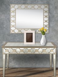 Algiers Champagne Rectangle Glass Console Table