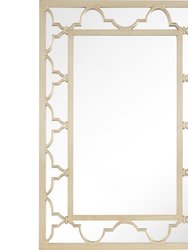Arielle 30.8 in. x 44 in. Casual Rectangle Framed Classic Accent Mirror - Champagne