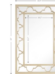 Arielle 30.8 in. x 44 in. Casual Rectangle Framed Classic Accent Mirror