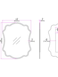Ashley 23.625 in. x 30 in. Casual Irregular Frameless Classic Accent Mirror