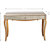 Astrid 47.25 in. Antique Gold Rectangle Glass Console Table