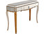 Astrid 47.25 in. Antique Gold Rectangle Glass Console Table