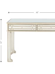 Aubrey 48 in. Champagne Rectangle Glass Console Table