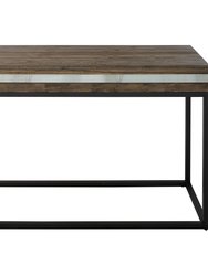 Bailey 47.2 in. Brown Rectangle Glass Console Table - Brown