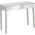 Carla 40 in. Antique Silver Rectangle Glass Console Table