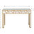 Cassandra 47.25 in. Gold  Rectangle Glass Console Table