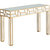 Cassandra 47.25 in. Gold  Rectangle Glass Console Table - Gold