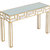 Cassandra 47.25 in. Gold  Rectangle Glass Console Table