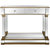 Declan 47.2 in. Champagne Rectangle Glass Console Table