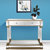 Declan 47.2 in. Champagne Rectangle Glass Console Table