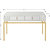 Dynasty 47.2 in. White Rectangle Glass Console Table