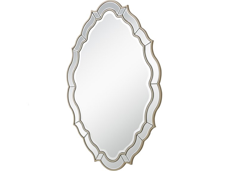 Eleanor 30 in. x 42 in. Casual Oval Framed Classic Accent Mirror