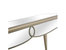 Eleanor 47.6 in. Champagne Rectangle Glass Console Table