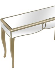 Eleanor 47.6 in. Champagne Rectangle Glass Console Table