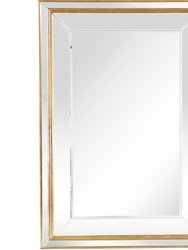 Finley 27.2 in. x 38 in. Casual Rectangle Framed Classic Accent Mirror - Antique Gold
