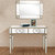 Holland 47.2" Champagne Rectangle Glass Console Table