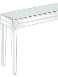 Holly 44" Clear Rectangle Glass Console Table