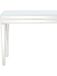 Holly 44" Clear Rectangle Glass Console Table - Clear