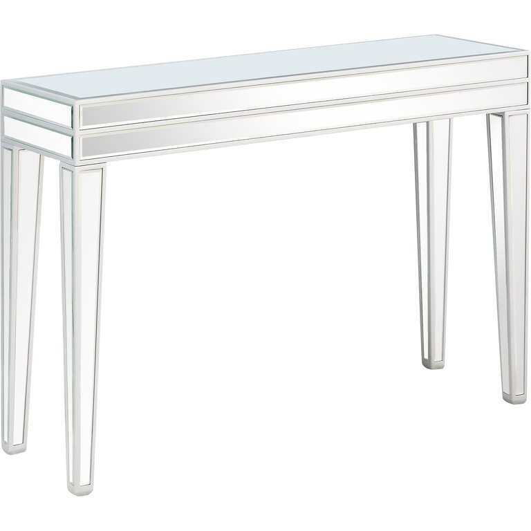 Holly 44" Clear Rectangle Glass Console Table