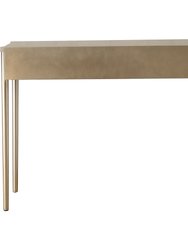 Insley 48" Champagne Rectangle Glass Console Table