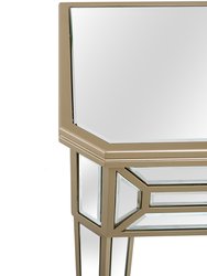 Lilian 47.2" Champagne Rectangle Glass Console Table