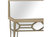 Lilian 47.2" Champagne Rectangle Glass Console Table