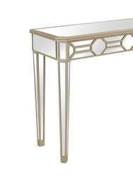 Lilian 47.2" Champagne Rectangle Glass Console Table