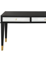 Makalu 47.2 in. Black Rectangle Glass Console Table - Black