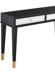Makalu 47.2 in. Black Rectangle Glass Console Table