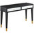 Makalu 47.2 in. Black Rectangle Glass Console Table