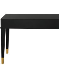 Makalu 47.2 in. Black Rectangle Glass Console Table