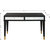 Makalu 47.2 in. Black Rectangle Glass Console Table