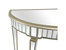 Marilyn 47.5 in. Champagne Half Moon Glass Console Table