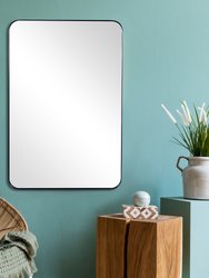 Metal Frame 24 in. x 36 in. Casual Rectangle Framed Classic Accent Mirror