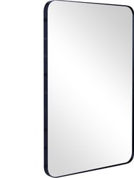 Metal Frame 24 in. x 36 in. Casual Rectangle Framed Classic Accent Mirror